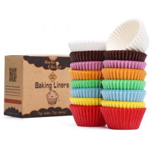 Caissette Muffins Papier Mini,400 pièces Multicolore,Diamètre du Fond 3,5 CM,Caissettes Cupcake,Parchemin & Résistant à la Graisse,Mini Taille 3,5×2,4×5 CM (BakeChoice, neuf)