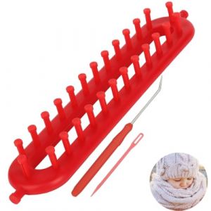 WUSJCOF 1 pi&egrave;ces Kit Tricotin Manuel pour &Eacute;charpe, M&eacute;tier &agrave; Tricoter en Plastique, Machine &agrave; Tricoter Manuelle, Anneau de Tricot pour D&eacute;butants et Amateurs de Tricot (M&eacute;tier &agrave; Tisser la Laine) (SESINEND, neuf)