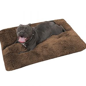 Lit orthopédique apaisant pour chien et chat, matelas orthopédique amovible, lavable, anti-soie - Pour chiens et chats de grande et moyenne taille (60 x 45 x 5 cm, café) (Waigg Kii, neuf)