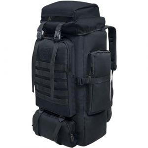 Vaupan randonnée Sac à Dos, 80l Camping Sac à Dos, étanche Grand Sac à Dos pour Les Sports de Plein air Sac à Dos Quotidien Molle pour Hommes Sac à Dos pour Femmes (Noir) (Vaupan, neuf)