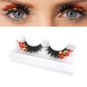 ZHUMCCY Clusters de cils colorés, clusters d'yash de couleur,Cils colorés Cluster Cils Glitter | Cils colorés en grappe, cils colorés, grappes de cils de couleur pour le cosplay du nouvel an de Noël (zhuag, neuf)