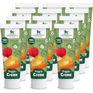 Knuffelwuff Tuben Snack Lot de 12 crèmes végétales 100 % végétaliennes Sans conservateur, sans ajout de sucre ni de céréales – Idéal également pour les chiots – Fabriqué en Allemagne (Knuffelwuff, neuf)