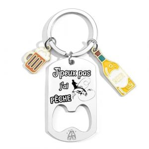 KJKJKJ Porte-clés Personnalisé,Coach Porteclef Décapsuleur Cadeau Original pour Fan de Sport,Personnalisé pour Basket Chasseur Football Golfeur Motard Pêcheur Cycliste Rugby Saxophone Cadeau (0) (yiwushimafendianzishangwuyouxiangongsi, neuf)