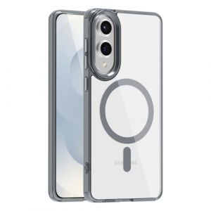 Lunivop Compatible avec Samsung Galaxy S25 Edge Coque Transparente [Compatible avec MagSafe ] Protection Magn&eacute;tique Robuste Antichoc Coque，pour s25 Edge (6.7") Gris (Lunivop Accessories Inc, neuf)