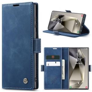 Phernykas Coque Protection pour Samsung Galaxy Note 10 Plus Case Portefeuille Cover, Housse Flip en Cuir PU Pochette Wallet, [Magnétique] [Kickstand] Étui Samsung Note 10 Plus Porte Carte, Bleu (Phernykas, neuf)