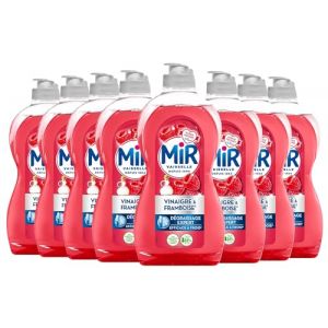Mir Liquide Vaisselle Vinaigre & Framboise &ndash; Lot de 8 x 450ml &ndash; D&eacute;graissant Puissant, Fra&icirc;cheur Framboise, Nettoyage Efficace (PENNGUIN-FR, neuf)