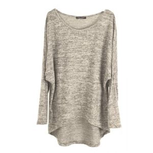 Emma & Giovanni - Tunique Style Oversize Manche Chauve Souris - Femme (Beige, M-L) (PZ Diffusion, neuf)