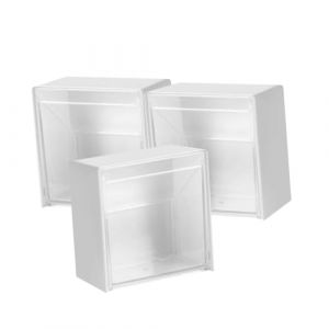 PACKOVE 3pièces Distributeur De Cotons-tiges Porte-coton-tiges Rangement Mural Pour Salle De Bain Boîtes De Rangement Murales Pour Cotons-tiges Et Petits Objets (Spring TU, neuf)