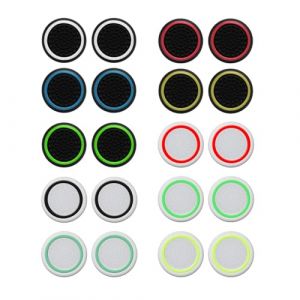 20 Pièces Joystick Protection Silicone,Remplacement Capuchons Joystick, Grip Joystick Protection Manette pour PS5 PS4 PS3 Contrôleur Joystick Protection Accessoires pour Xbox One Series X/S X-Box 360 (ZhiKaiKeJiYouXianGongSi, neuf)