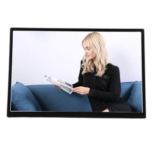 17 Pouces Cadre Photo Numérique Wi-FI 1440x900 HD IPS Écran Tactile Cadre Photo avec Télécommande Musique et Lecteur Vidéo Réveil Calendrier Noir (Prise UE) (Theatly931, neuf)