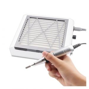 Aspirateur Ongle, Machine de manucure puissante de collecteur de poussi&egrave;re d'ongle de 60W aspirateur &agrave; faible bruit de poussi&egrave;re d'ongle avec le ventilateur d'extracteur de filtres for la manucure (JingHaiZhiJiaShiPin, neuf)