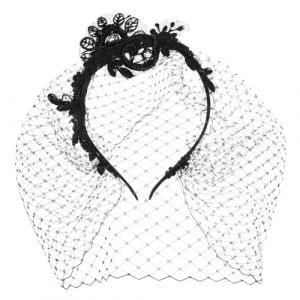 Veemoon Bandeau avec Voilette Vintage pour Mariage Accessoire de Cheveux Élégant pour Fêtes et Cocktails Voilette Résille Chic pour Événements Spéciaux (Quiet Window, neuf)