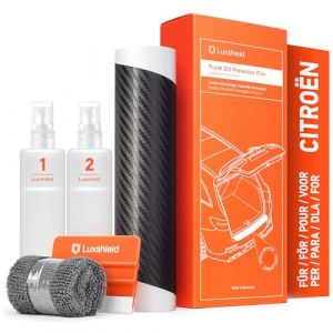Luxshield Film Protection Seuil de Coffre Voiture pour Citro&euml;n C4 3 (III) I 2020-2025 Pare Choc Arriere - Carbone Noir (Protect & Shine, neuf)