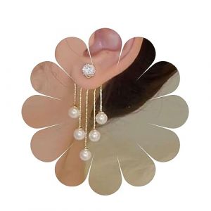 Cimenexe Boucles D'oreilles Bohémiennes En Cristal Perle Avec Pompon Boucles D'oreilles En Perles Cz Boucles D'oreilles Perles Strass Boucles D'oreilles Chandelier Bijoux Pour Femmes Et Filles (Cimenexe, neuf)