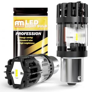 P21W 1156 BA15S Ampoules LED 100% Canbus Sans Erreur 12V Super Lumineuses 6500K Blanc 382 7506 1141 Ampoule Remplacement pour Voiture Feu de Recul Clignotant Feu de Brouillard Arri&egrave;re, 2 Pi&egrave;ces (Antemoon, neuf)