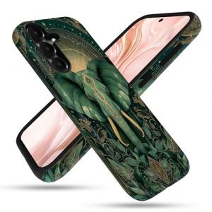 FGDRFGRW Coque con&ccedil;ue pour Samsung Galaxy S25 FE, coque 2 couches TPU + PC, housse de protection antichoc - &eacute;l&eacute;phant vert (MAKIEE, neuf)