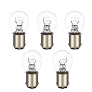 SOFOC-BA15D P21W Ampoules Pour Voiture/Moto Feux Clignotants Frein Feux de Brouillard Arrière S25 12V 21W 5W Blanc Chaud Faisceau Haut/Bas 5Pcs (Sofoc-EU, neuf)