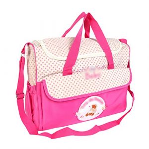 Jitong D&eacute;contract&eacute;e Sac &agrave; Main Tote Para Maman Brod&eacute; Grande Capacit&eacute; Sacs &agrave; Langer B&eacute;b&eacute; Sac Bandouli&egrave;re (Rose, 38 * 18 * 30cm) (YiWuShiManXiDianZiShangWuShangHang, neuf)