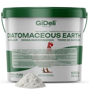 GiDeli Terre de diatom&eacute;e pour liti&egrave;re de poules - Poudre d'argile de diatom&eacute;es 100 % pure non-calcin&eacute;e contre les rouges acariens 5 kg (Posh Sp. z o.o., neuf)