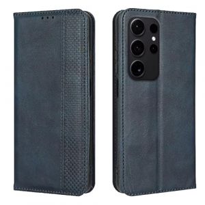 EASSGU Coque pour Samsung Galaxy S25 Ultra (6.8" inches), Etui Flip Folio en Cuir PU avec Interrupteur Magn&eacute;tique, [3 Fentes pour Cartes] [1 Portefeuille] Housse - Bleu (EASSGU, neuf)
