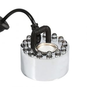 Yctze Mini Machine &agrave; Brouillard, Brumisateur &agrave; Ultrasons &agrave; Changement de Couleur 24 V Fontaine d'eau Atomiseur D'&eacute;tang Humidificateur d'air 12 LED pour Bureau &agrave;(Three-Color Gradient atomizing Head) (Yoeuan, neuf)