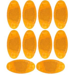 BOBOZHONG Réflecteurs de vélos,10 PCS Réflecteurs pour Rayon Vélo,Catadioptre Velo Roue,Catadioptre Velo Reflecteur Réflecteur de Vélo pour La Conduite Nocturne de Roue de Vélo(Jaune) (BoBoZ, neuf)