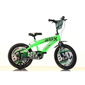 Vélo pour Enfant Vélo Dino Bikes BMX Noir/Vert Taille 12" - 14" - 16" (Cercle 14 Pouces) (TENOBIKE SHOP ITALIA, neuf)