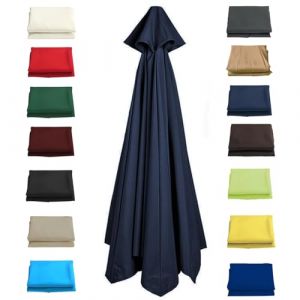 Rechange Toile De Parasol De Jardin 6/8 Baleines - Auvent De Remplacement Pour Parapluie 2.0M/2.7M/3.0M - Housse En Tissu Pour Terrasse (Couleur: Bleu Marine) (Lzb ymx, neuf)