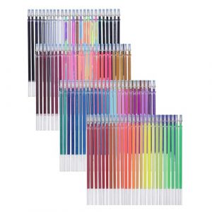 Gel néon pastel Refills encre sans acide 100pcs stylo recharge fixe lisse écriture précise fabricant à flux libre 100pcs (kilnbright, neuf)