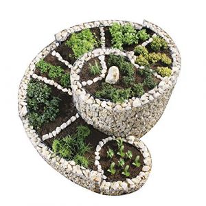 bellissa Spirale aromatique en Gabion La Grande - 95600 - Cage Pierre Jardin aromatique - mat&eacute;riaux, Dont Film de s&eacute;paration, r&eacute;sistants au Gel - 200 x 150 x 20/80 cm (GartenAZ GmbH, neuf)
