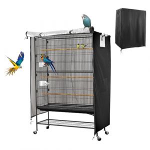 Housse de cage à oiseaux, pour la nuit, pour cage, grande cage à perroquets, imperméable, pour cage, vison, Totoro, perruche, perroquet - 97 x 59 x 130 cm (Fuhong ChenDE, neuf)