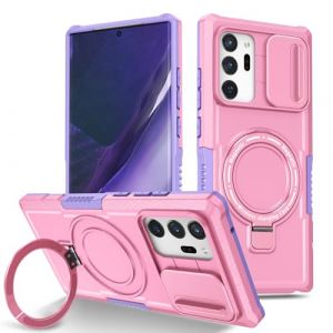Kainevy pour Coque Samsung Note 20 Ultra 5G&4G [Compatible avec MagSafe] Magnetique Etui Samsung Galaxy Note 20 Ultra 5G Coque Antichoc Militaire avec Anneau Support et Cache Camera (Rose+Violet) (Kainevy, neuf)