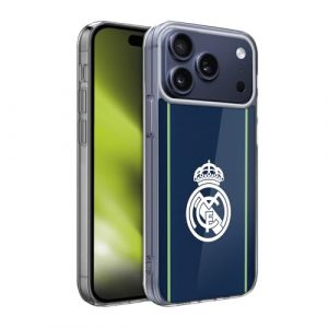 Head Case Designs sous Licence Officielle Real Madrid CF Bleu Fonc&eacute; Badge Coque en Gel [Protection de Qualit&eacute; Militaire] Compatible avec Apple iPhone 17 Pro Max Et Compatible avec MagSafe (eCell, neuf)