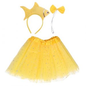 Homoyoyo -tête Poisson Et Jupe Peluche Pour Garçon Fille Costume De Poisson Marin Pour Halloween Et Fêtes (HuanYH, neuf)