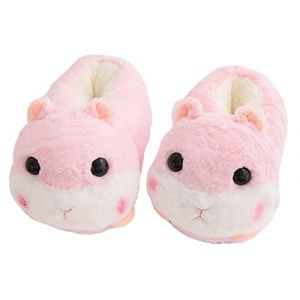 YELAN Chaussons cochon animaux femme homme hiver maison Pantoufles chaudes Peluche adulte Chaussures (Hamster2, Adulte, Femme, 35, Numérique (intervalle), Système Taille Chaussures EU, 43, Moyen) (YELAN STORE, neuf)