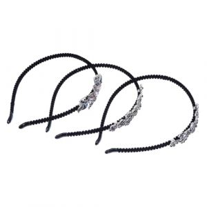 Gogogmee Lot de 3 Bandeaux &agrave; Strass pour Femme Accessoires de Coiffure Vintage D&eacute;coration Cheveux Motifs Insecte Volant Fleur et Feuille pour F&ecirc;tes et Usage Quotidien (Xiaanmall, neuf)