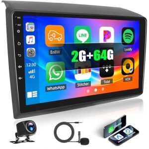 2G+64G GOHHDL Autoradio Android pour Fiat Ducato 2010/Citro&euml;n Jumper/Peugeot Boxer Carplay Android Auto, &eacute;cran Tactile 9 Pouces 2 Din avec Bluetooth GPS WiFi FM/RDS SWC Cam&eacute;ra de recul et MIC (ShenZhenShiY&uuml;nXiangMaoYiYouXianGongSi, neuf)