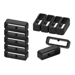 Ruentech Lot de passants en silicone pour bracelet de montre pour homme compatible avec garmin Forerunner 220 230 235 620 630 735XT/Forerunner 25, 10 pièces (Ruentech, neuf)