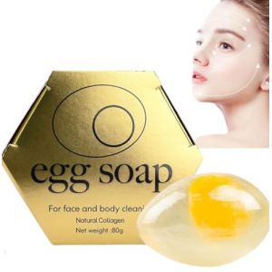 Savon au blanc d’œuf, savon au blanc d’œuf pour le visage, savon pour le visage au blanc d’œuf, savon aux huiles essentielles de collagène fait à la main, savon hydratant au (1Pcs) (wrgws, neuf)