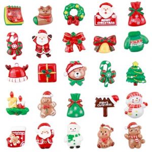 25 Figurines Miniature de Résine Père Noël, Mini Figurine Sapin de Noël Figurine Noel Objet de noël Mini Bonhomme Décoration pour pour Cadeau Colis Cartes de Vœux Enfant Loisirs Créatifs (CanJiaLiMao, neuf)