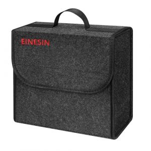 Einesin Sac de Coffre Voiture en Feutre | Version am&eacute;lior&eacute;e | Organisateur de Coffre en Feutre Aiguillet&eacute;, | Accessoire Utile Gadget, avec Panneaux lat&eacute;raux stabilisateurs (30X15X30CM,Standard) (Einesin, neuf)