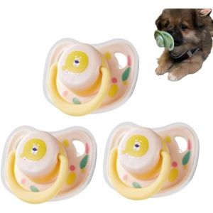Tétine en silicone pour chien et chaton - Jouet à mâcher pour petit chien et chat - Accessoire de décoration en latex - Jouet apaisant à mâcher pour chiot et chaton - Rose (RUNWUFUZUZU, neuf)