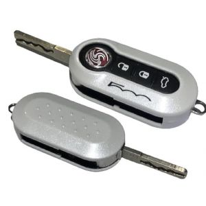 Nordecco Coque de cl&eacute; pour Fiat 500 &ndash; Compatible avec 500, 500C, 500L, Abarth, Grande Punto, Brava, Fiat Panda, Stilo, Linea &ndash; Rabat &agrave; 3 boutons (blanc nacr&eacute;) (NORDECCO, neuf)