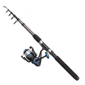 DAM Full Tech Tele Spinning Combo, Canne &agrave; p&ecirc;che et Moulinet pour la p&ecirc;che en Eau Douce, brochet, Perche, Sandre et Autres, l&eacute;ger et Polyvalent, Noir et Gris, Canne de 2,40 m &agrave; Vitesse mod&eacute;r&eacute;e, 3000 (Tackle-Deals, neuf)
