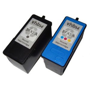 vhbw 2X Cartouches recharg&eacute;e pour Lexmark X3630, X3650, X3690, X4630, X4650, X5650, X5690, X6650 imprimante - Set Noir, CMY (ElectroPapa, neuf)