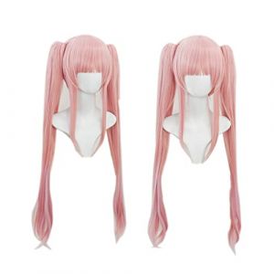 Cosplay Wig Perruque Anime Azur Lane Cosplay Perruque Perseus, 2 Queues de Cheval Longue Perruque Rose, Perruque Costume Halloween, for Halloween, Fête Costumée, Spectacle Anime, Événement Cosplay, Co (YangJiangJiangChengHuoLunDianZiShangWuShangHang, neuf