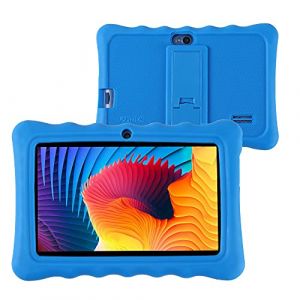 LAMZIEN P2 Tablette Tactile Android 10 avec 7 Pouces, 16Go Stockage 128Go Extensible, Google Play Quad Core Double Cam&eacute;ras WiFi GPS WiFi Bluetooth USB-C, avec Coque &Eacute;tui,Bleu (LAMZIEN Ltd., neuf)