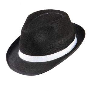 W WIDMANN MILANO Party Fashion - Chapeau de gangster en feutre, chapeau de mafia, chapeau en feutre, accessoire pour costumes de carnaval (Ponera, neuf)