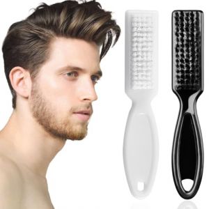 2 pcs Brosse Poils Sanglier, Brosse a Chignon, Brosse Plaquage Cheveux, Brosse Barbe pour Femmes Hommes, pour Cheveux &Eacute;pais, Ondul&eacute;s, Secs ou Ab&icirc;m&eacute;s(Noir et blanc). (QUQU JIANING, neuf)