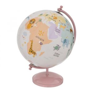 Paris Prix Atmosphera for Kids - Globe Terrestre Enfant Animaux 28cm Rose (Paris Prix, neuf)